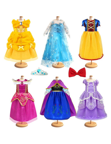 Ropa de Muñeca 18 Pulgadas WONDOLL 6 Vestidos Princesa