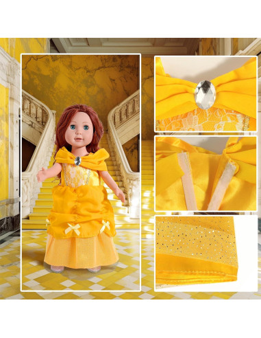 Ropa de Muñeca 18 Pulgadas WONDOLL 6 Vestidos Princesa