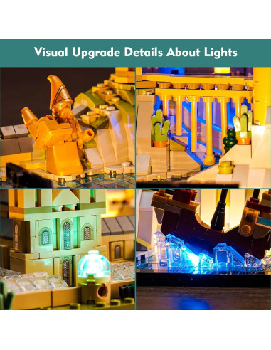 VONADO Kit de Luz LED Musical para LEGO 76419 Hogwarts