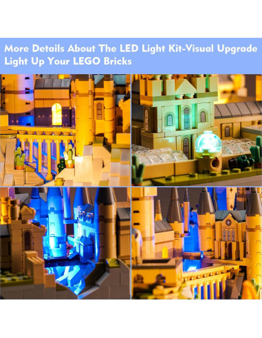 VONADO Kit de Luz LED Musical para LEGO 76419 Hogwarts