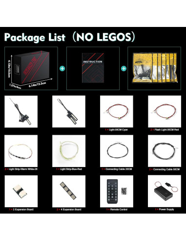 VONADO Kit de Luz LED Musical para LEGO 76419 Hogwarts