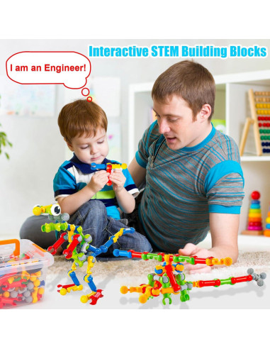 Juguetes de Construcción STEM Qirptey 125 Pcs para Niños 3-8 Años