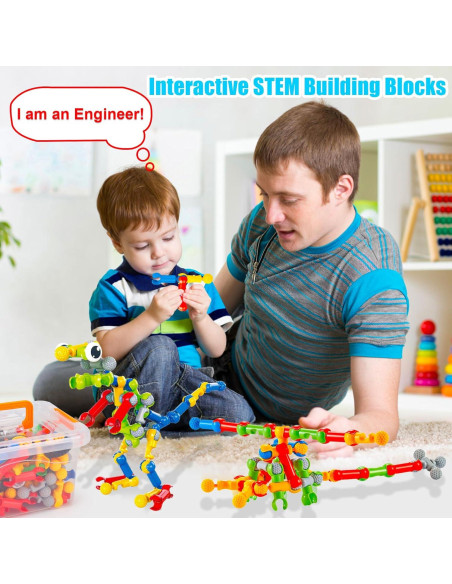 Juguetes de Construcción STEM Qirptey 125 Pcs para Niños 3-8 Años Juguetes de Construcción STEM Qirptey 125 Pcs para Niños 3-8 Años