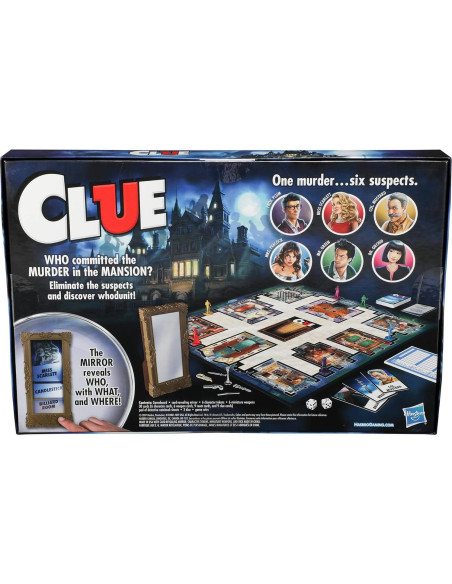 Juego Clue Hasbro Gaming, Misterio para 2-6 Jugadores Juego Clue Hasbro Gaming, Misterio para 2-6 Jugadores