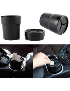 Basurero de Coche FIOTOK Portátil con Tapa - 2 Paquetes 2