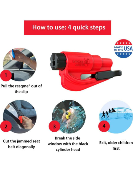 Herramienta de Escape de Emergencia RESQME 2-en-1 - Paquete de 2 Herramienta de Escape de Emergencia RESQME 2-en-1 - Paquete de 2