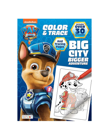 Libro para Colorear PAW Patrol Bendon 48 Páginas y Stickers