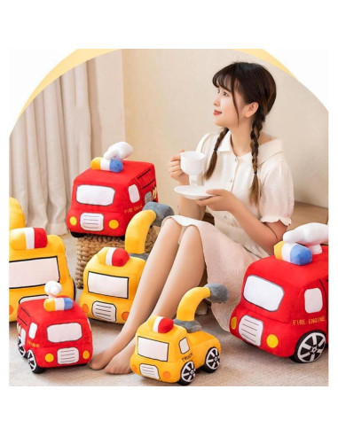 Juguete de Peluche Autobús Escolar Coche Furgón 27x17 cm