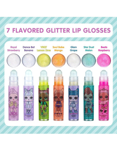 Lápices Labiales L.O.L. Surprise! - 7 Piezas con Stickers