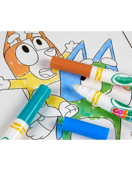 Conjunto Color Wonder Crayola Bluey 18 Páginas y 5 Marcadores Conjunto Color Wonder Crayola Bluey 18 Páginas y 5 Marcadores