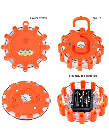 Kit de Balizas LED de Seguridad AK para Emergencias - 1 Paquete Kit de Balizas LED de Seguridad AK para Emergencias - 1 Paquete