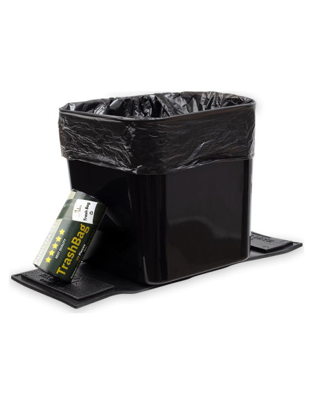 Basurero para Auto Haussimple Grande Negro 2L Antideslizante Basurero para Auto Haussimple Grande Negro 2L Antideslizante