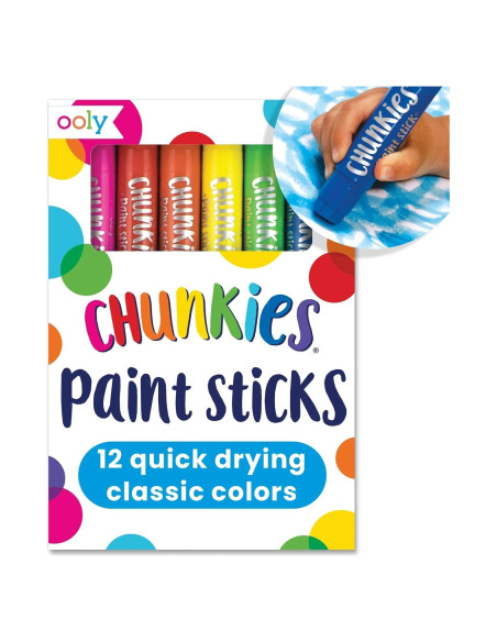 Paletas de Pintura Chunkies Ooly 12 Colores Seguros Paletas de Pintura Chunkies Ooly 12 Colores Seguros