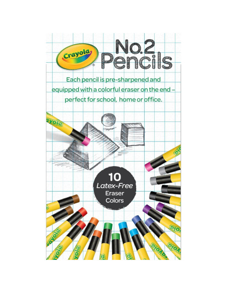 Lápices Crayola N 2 Borrables, 20 Piezas para Aula Lápices Crayola N 2 Borrables, 20 Piezas para Aula