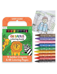 Kit de Arte de Viaje Ooly con 9 Crayones Jumbo y 48 Páginas