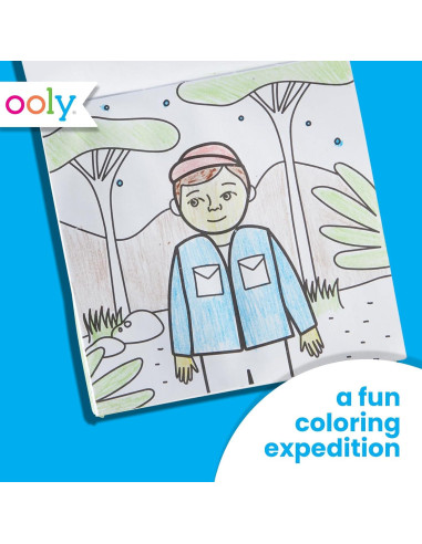 Kit de Arte de Viaje Ooly con 9 Crayones Jumbo y 48 Páginas