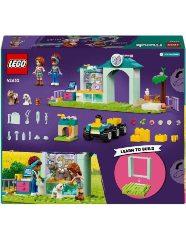 LEGO Friends Clínica Veterinaria 42632 con 2 Figuras y Animales