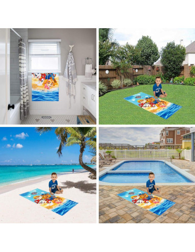 Toalla de Playa Franco Kids Paw Patrol 71x147 cm Algodón Suave