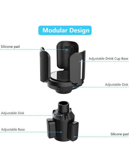 Adaptador Soporte para Tazas de Auto NOVAKE Ajustable 0.5 kg Adaptador Soporte para Tazas de Auto NOVAKE Ajustable 0.5 kg
