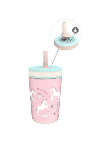 Taza Infantil Zak Designs Unicornio 12oz Acero Inoxidable