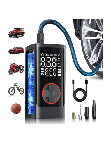 Compresor de Aire Portátil Pumptiva 150 PSI con Luz LED