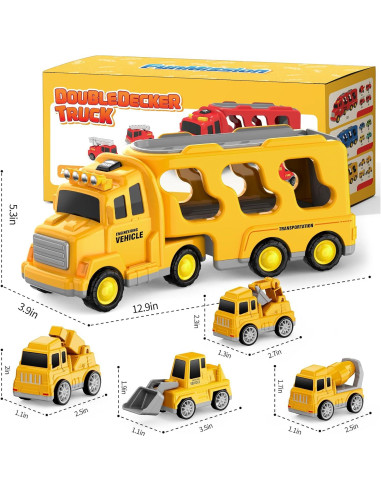 Juguete de Camión Transportador FunMission 5 en 1 para Niños