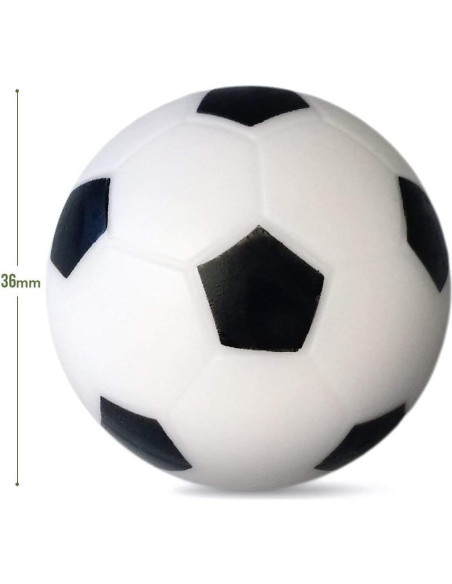 Pelotas de Futbolín CABAX 36mm Paquete de 6 en Blanco y Negro Pelotas de Futbolín CABAX 36mm Paquete de 6 en Blanco y Negro