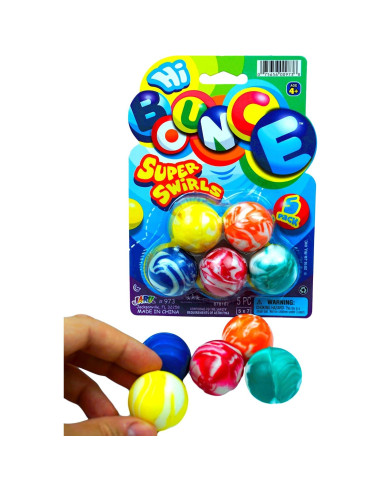 Pelotas Saltarinas JA-RU Swirly 45 mm Paquete de 2