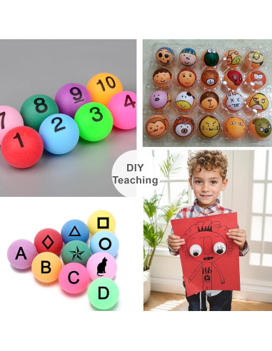 Pelotas de Ping Pong Meizhouer Paquete de 12 Colores