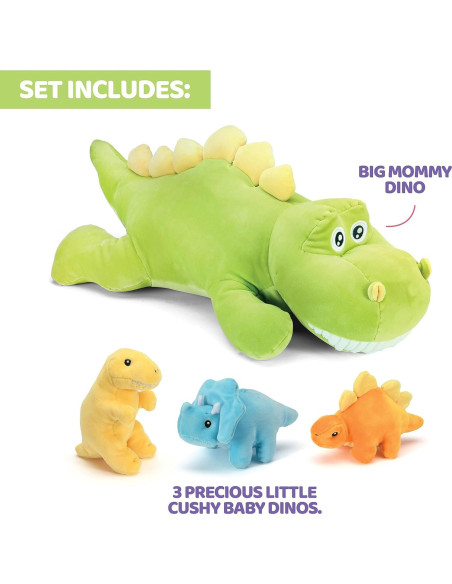 Dinosaurio Stegosaurus Prextex 38 cm con 3 peluches Dinosaurio Stegosaurus Prextex 38 cm con 3 peluches