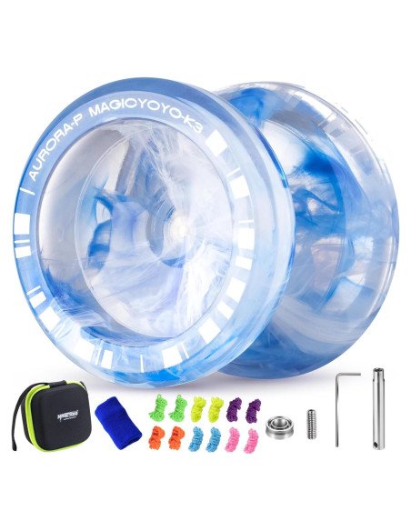 Yoyo MAGICYOYO K3 Aurora-p para Niños 8-12 Años - Azul/Blanco Yoyo MAGICYOYO K3 Aurora-p para Niños 8-12 Años - Azul/Blanco