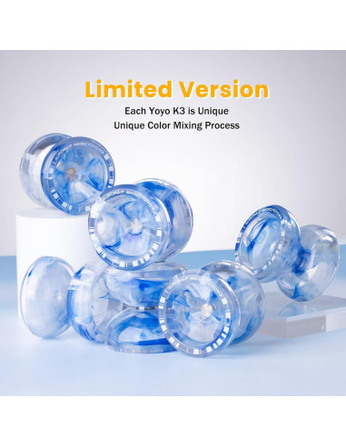 Yoyo MAGICYOYO K3 Aurora-p para Niños 8-12 Años - Azul/Blanco
