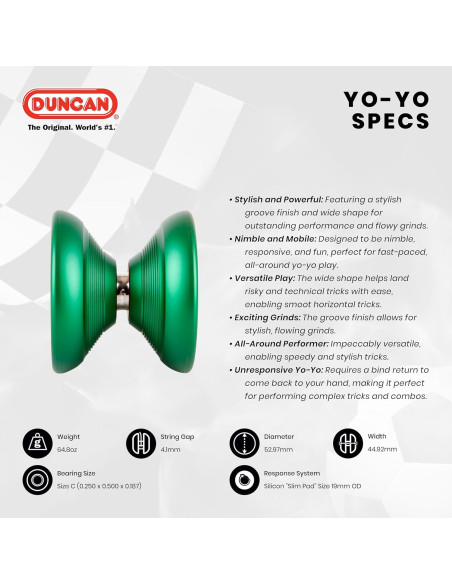 Yo-Yo Duncan Roadrunner Experto Aluminio Negro/Rojo Yo-Yo Duncan Roadrunner Experto Aluminio Negro/Rojo