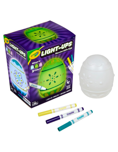 Huevo Recolorable Crayola Light-Ups con Marcadores 4+ Huevo Recolorable Crayola Light-Ups con Marcadores 4+