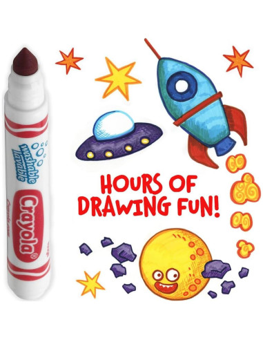 Marcadores Lavables Crayola 12 Rojos Anchos para Niños