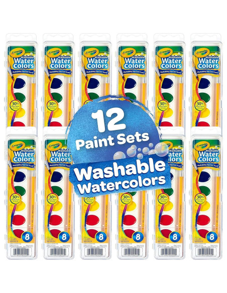 Conjunto de Pintura Acuarelable Crayola 12 Piezas Lavable Conjunto de Pintura Acuarelable Crayola 12 Piezas Lavable