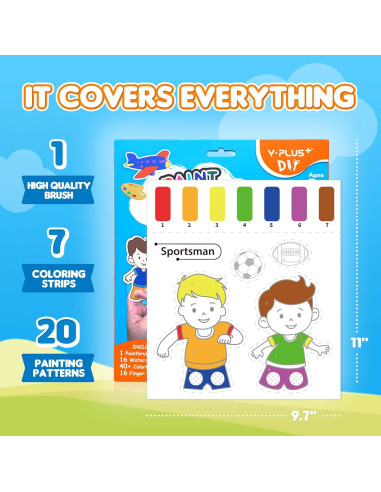 YPLUS Libro de Pintura Acuarela para Niños 20 Páginas