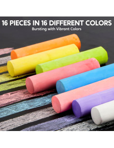 Juego de 16 Tizas Lavables JOYIN Multicolor para Niños 2