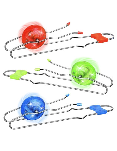 Juguete Giroscópico Jishi 3 Piezas Luz LED 5.5cm