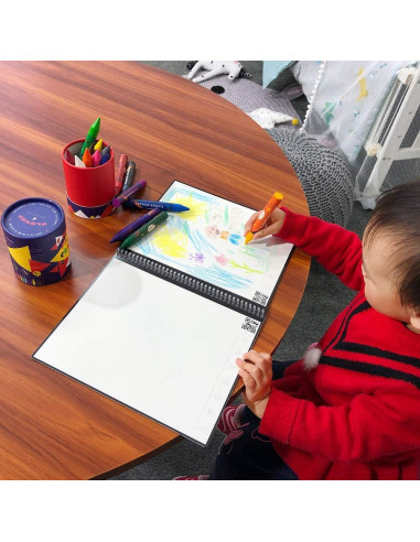 Crayones Jumbo Lebze 24 Colores No Tóxicos para Niños