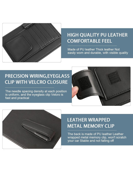 Organizador de Visera de Sol Anyhut para Auto - Negro Organizador de Visera de Sol Anyhut para Auto - Negro