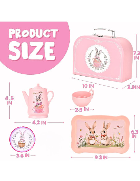 Juego de Té de Conejo - 46 Piezas para Niños 3 a 5 Años Juego de Té de Conejo - 46 Piezas para Niños 3 a 5 Años