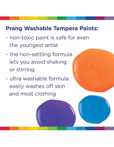 Pintura Tempera Lavable Prang 32 Oz Blanca No Tóxica