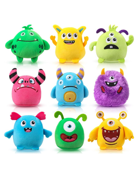 Llaveros de Peluche Libima 9 Pcs Monstruos 8 cm