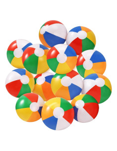 Paquete de 13 Pelotas de Playa Inflables GRNVDWN 20 cm Coloridas