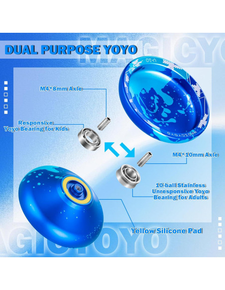 Yoyo Profesional MAGICYOYO V10 Doble Propósito con Estuche Yoyo Profesional MAGICYOYO V10 Doble Propósito con Estuche