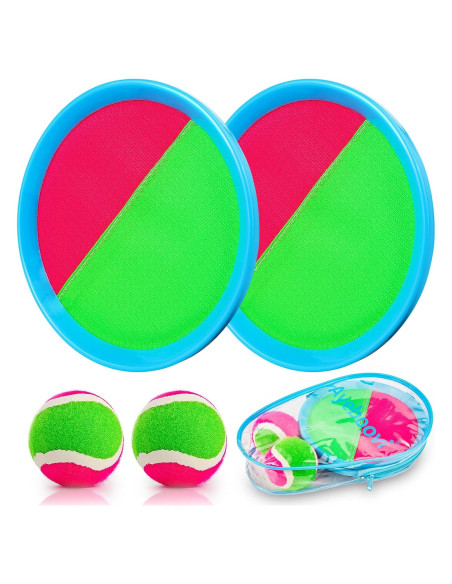 Juego de Lanzar y Atrapar Ayeboovi 2 Palas y 2 Pelotas Juego de Lanzar y Atrapar Ayeboovi 2 Palas y 2 Pelotas