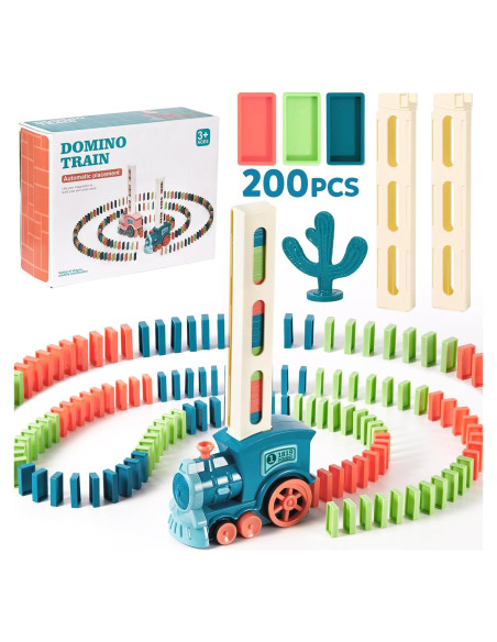 Juego de Tren de Dominó BAIWER 200 Piezas Juguete Educativo Juego de Tren de Dominó BAIWER 200 Piezas Juguete Educativo