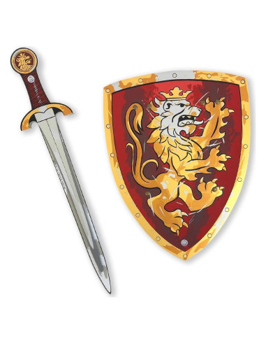 Espada y Escudo Caballero Noble Liontouch Rojo 3-8 Años