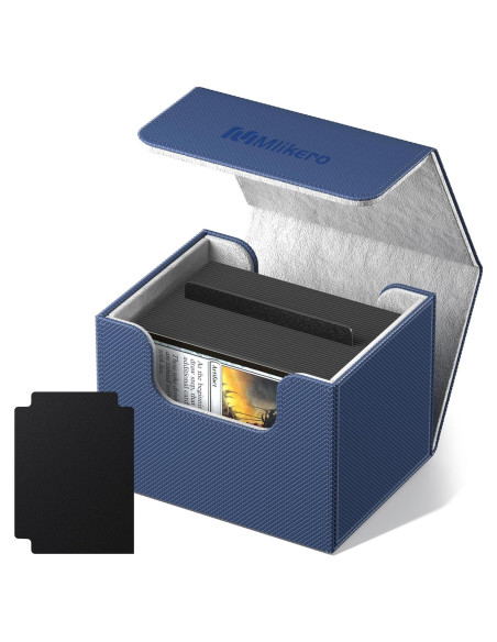 Caja de Barajas Mlikero Azul para 100+ Cartas TCG Caja de Barajas Mlikero Azul para 100+ Cartas TCG
